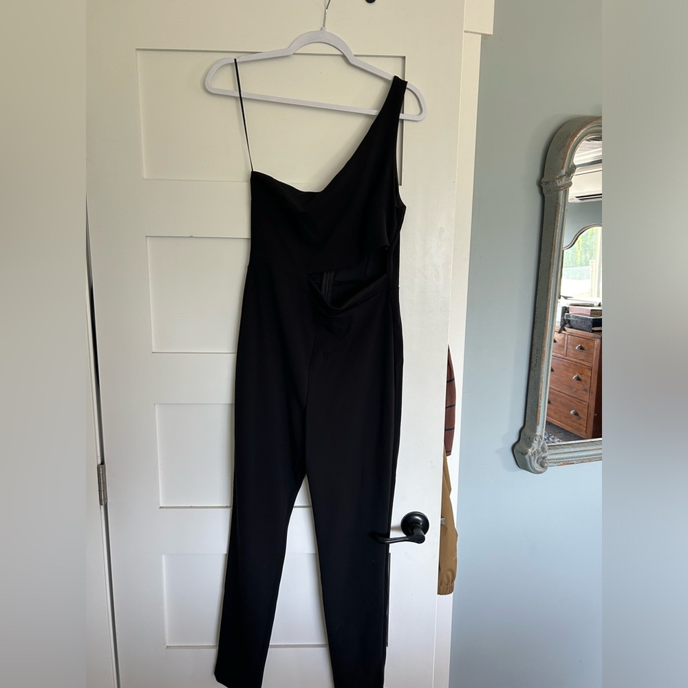 One arm cutout jumpsuit